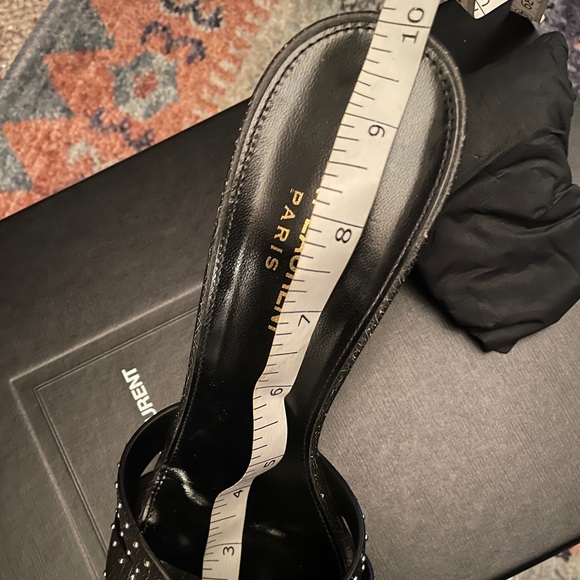 Saint Laurent Black Studded Women\'s Heels